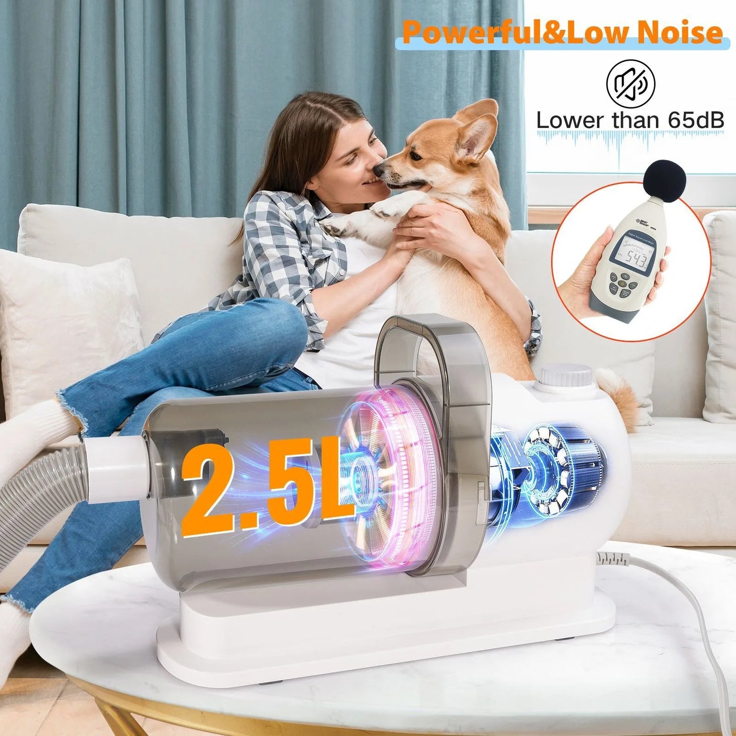 7-in-1 Pet Grooming Kit with Hair Vacuum