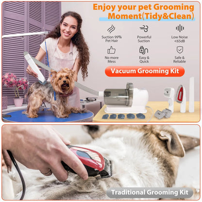 7-in-1 Pet Grooming Kit with Hair Vacuum