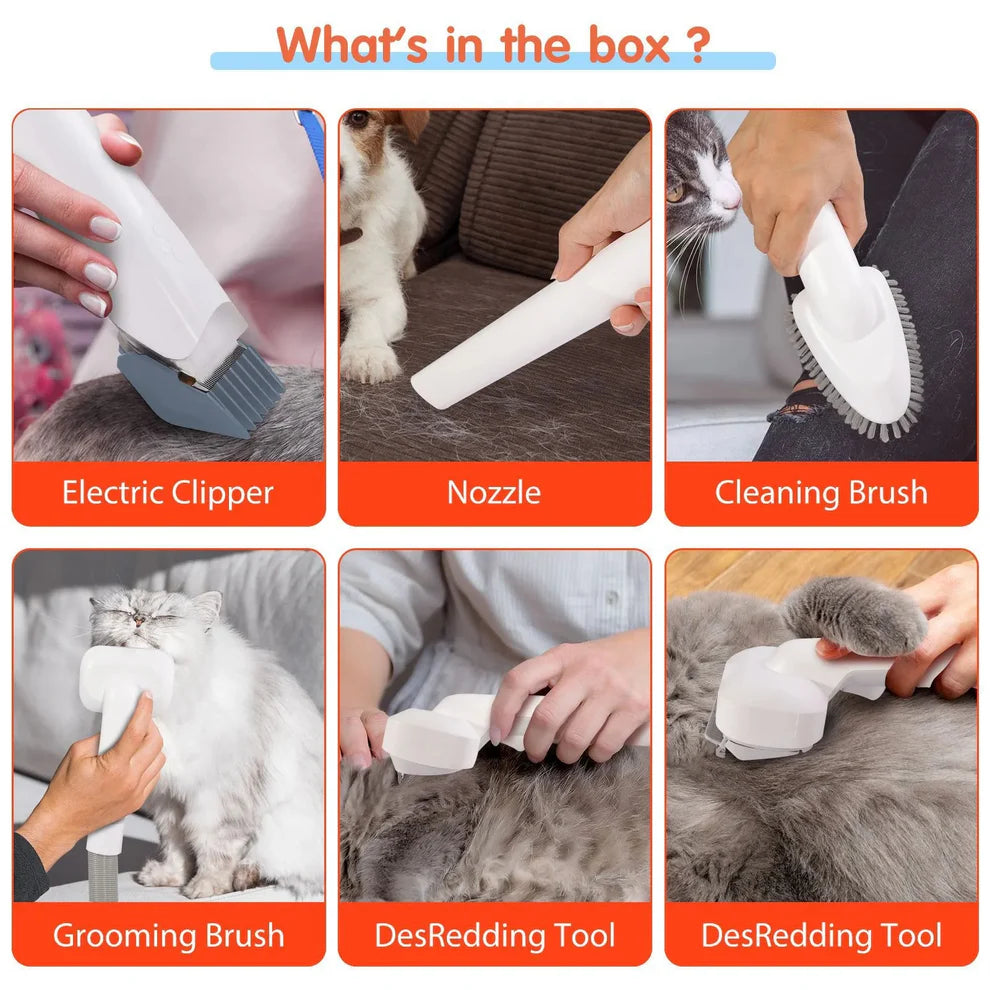 7-in-1 Pet Grooming Kit with Hair Vacuum